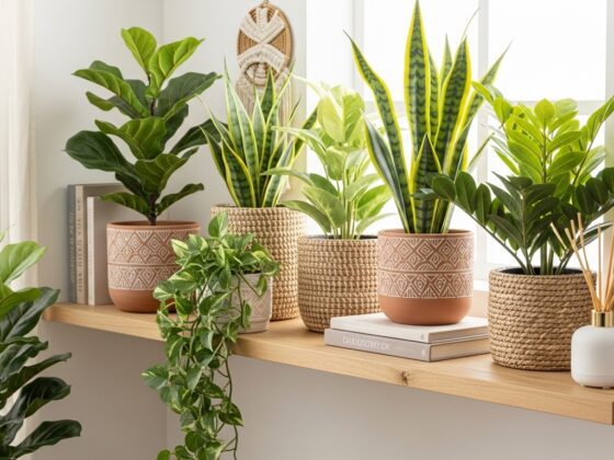 Mix Real and Faux Plants